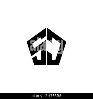 SC Monogram logo letter with polygonal geometric shape style design isolated on white background. Star polygonal, shield star geometric. Stock Vector