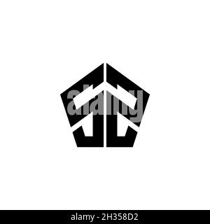 SZ Monogram logo letter with polygonal geometric shape style design isolated on white background. Star polygonal, shield star geometric. Stock Vector