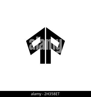 PP Monogram logo letter with polygonal geometric shape style design isolated on white background. Star polygonal, shield star geometric. Stock Vector