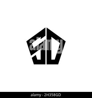 SO Monogram logo letter with polygonal geometric shape style design isolated on white background. Star polygonal, shield star geometric. Stock Vector