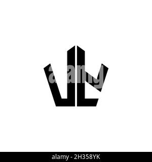 UY Monogram logo letter with polygonal geometric shape style design isolated on white background. Star polygonal, shield star geometric. Stock Vector
