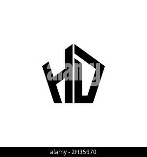 HD Monogram logo letter with polygonal geometric shape style design ...