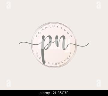 PN feminine logo. Usable for Nature, Salon, Spa, Cosmetic and Beauty ...