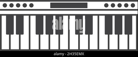 Piano icon vector ilustration template Stock Vector