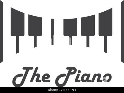 Piano icon vector ilustration template Stock Vector