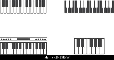 Piano icon vector ilustration template Stock Vector