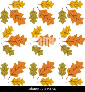 Autumn leaf seamless background wallpeper vector illustration Stock Vector