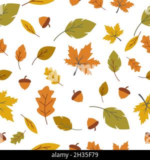 Autumn seamless background wallpeper vector illustration Stock Vector