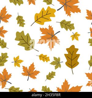 Autumn seamless background wallpeper vector illustration Stock Vector