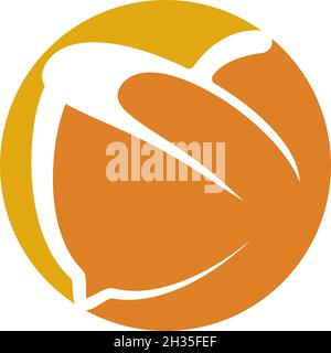 Acorn logo ilustration vector template Stock Vector