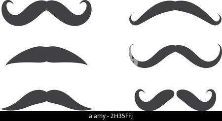 Mustache icon vector ilustration template Stock Vector