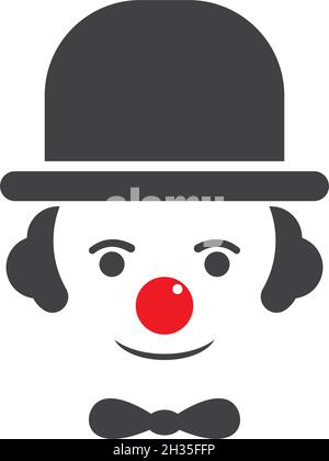 Clown character ilustration in flat design vector Stock Vector