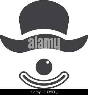 Clown character ilustration in flat design vector Stock Vector