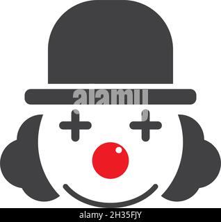 Clown character ilustration in flat design vector Stock Vector