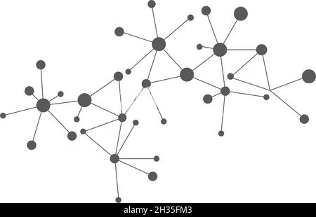 Molecular ilustration vector icon template Stock Vector
