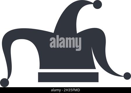 Clown cap ilustration in flat design vector Stock Vector