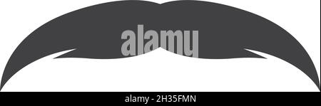Mustache icon vector ilustration template Stock Vector