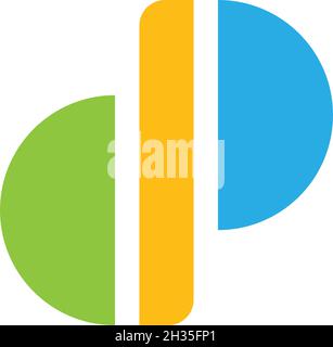 D P initial Infinity logo Vector template design Stock Vector