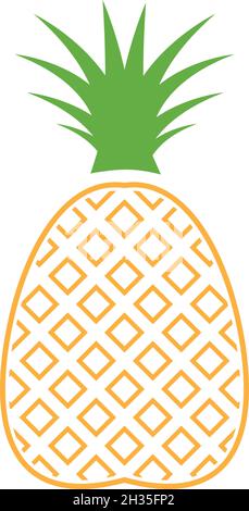 Pineapple logo ilustration vector template Stock Vector