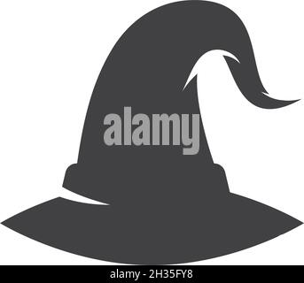 Wizard cap carachter logo vector template Stock Vector