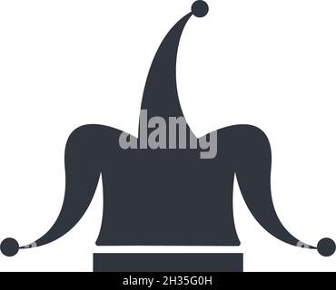 Clown cap ilustration in flat design vector Stock Vector