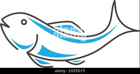 Fish Logo ilustration vector Template Stock Vector