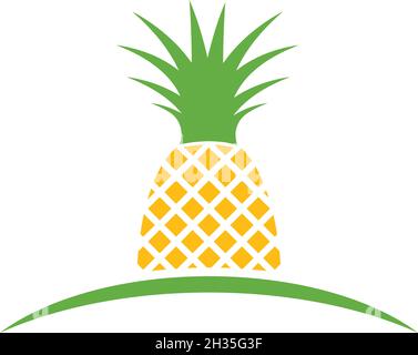 Pineapple logo ilustration vector template Stock Vector