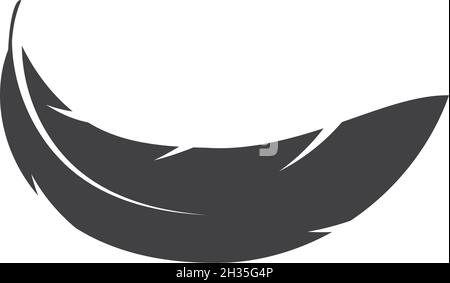 Feather ilustration  logo vector template Stock Vector