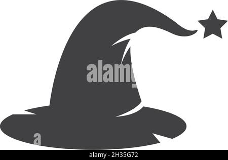 Wizard cap carachter logo vector template Stock Vector