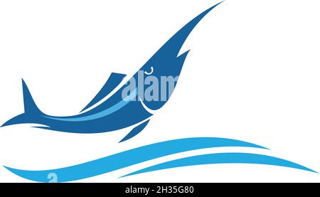 Marline fish logo vector ilustration Stock Vector