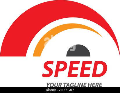 Faster Logo Template vector icon illustration design Stock Vector