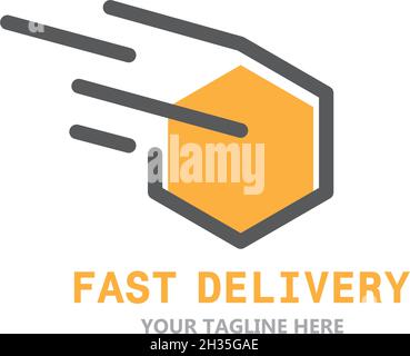 Fast Delivery logo ilustration vector Stock Vector