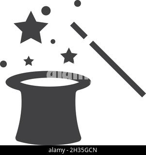 Wand Magic hat icon vector template Stock Vector