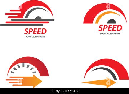 Faster Logo Template vector icon illustration design Stock Vector