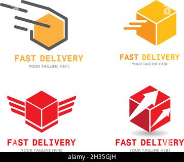 Fast Delivery logo ilustration vector Stock Vector