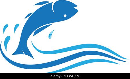 Fish Logo ilustration vector Template Stock Vector