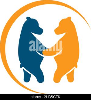 Bear logo ilustration vector template Stock Vector