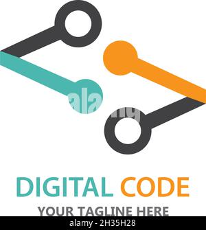 Programming Code technology logo vector template Stock Vector Image ...