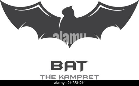 Bat ilustration logo vector template Stock Vector