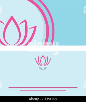 Lotus card template for business vector ilustration Stock Vector