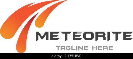 Meteorite ilustration logo vector template Stock Vector