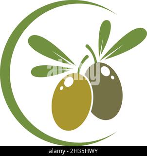 olive logo template vector design Stock Vector