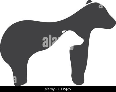 Bear logo ilustration vector template Stock Vector