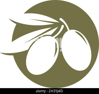 olive logo template vector design Stock Vector