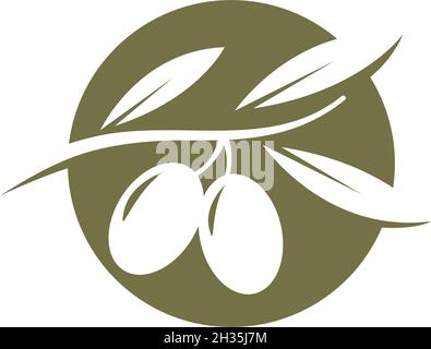olive logo template vector design Stock Vector