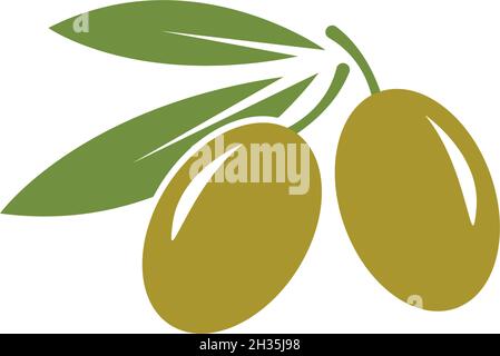 olive logo template vector design Stock Vector