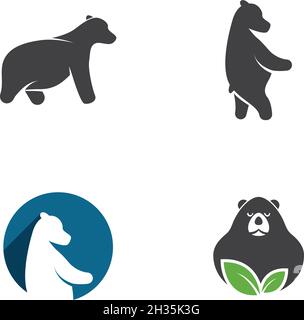Bear logo ilustration vector template Stock Vector