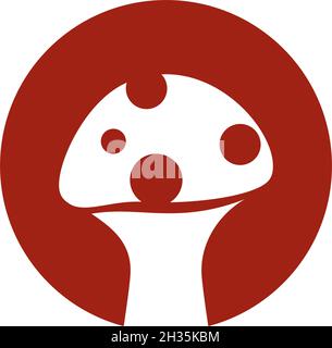 mushroom set logo vector template Stock Vector