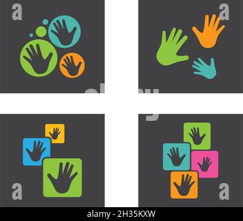Hand Care Logo Template vector Stock Vector