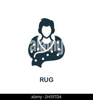 Rug icon. Monochrome sign from hospital regime collection. Creative Rug icon illustration for web design, infographics and more Stock Vector